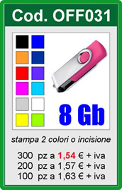 Memoria 8 Gb Usb (+0,80 SIAE)